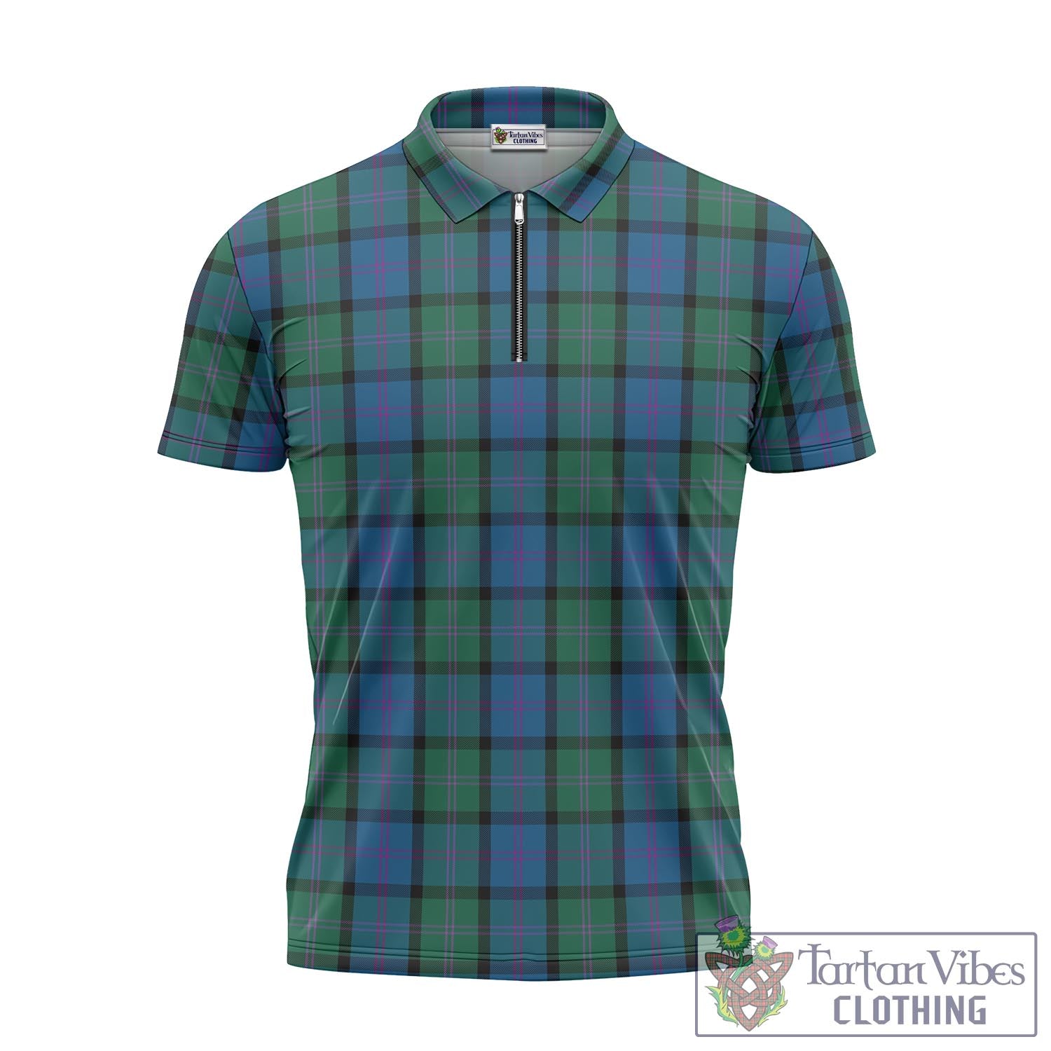 Tartan Vibes Clothing MacThomas Tartan Zipper Polo Shirt