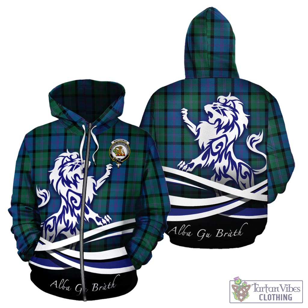 MacThomas (McThomas) Tartan Hoodie with Alba Gu Brath Regal Lion Emblem - Tartan Vibes Clothing