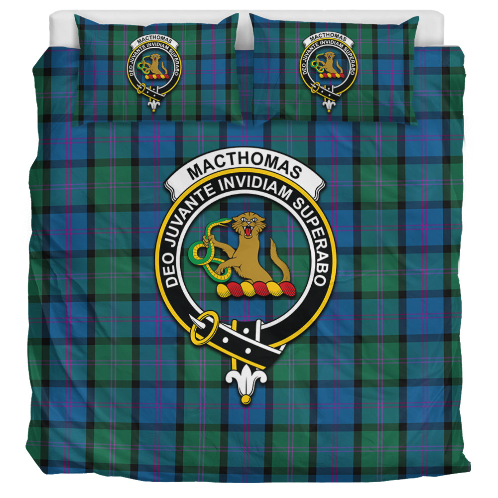 MacThomas (McThomas) Tartan Bedding Set with Family Crest - Tartan Vibes Clothing