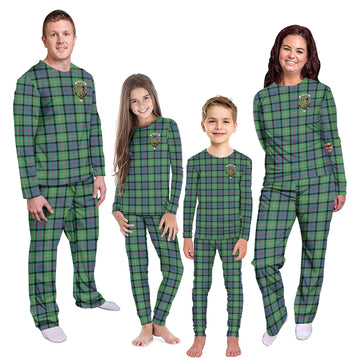 MacThomas Ancient Tartan Pajamas Family Set with Family Crest