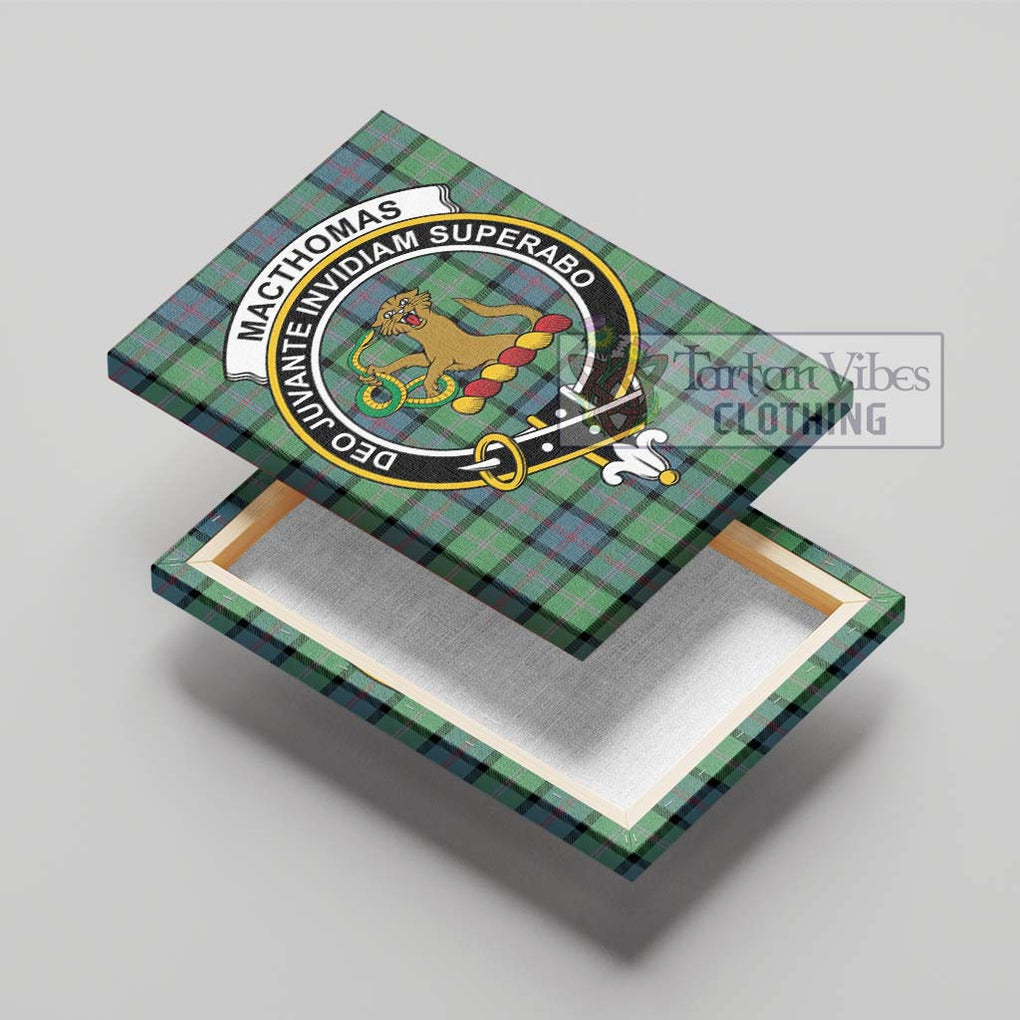 MacThomas Ancient Tartan Canvas Print Wall Art with Family Crest - Tartan Vibes Clothing