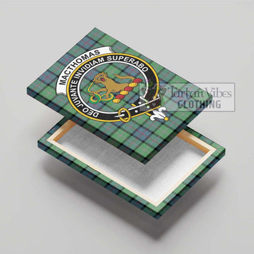 MacThomas Ancient Tartan Canvas Print Wall Art with Family Crest