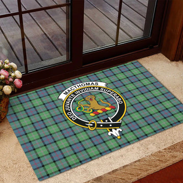 MacThomas Ancient Tartan Door Mat with Family Crest