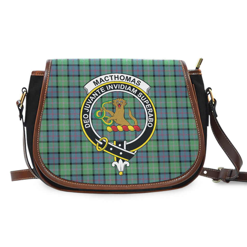 MacThomas Ancient Tartan Saddle Bag with Family Crest - Tartan Vibes Clothing