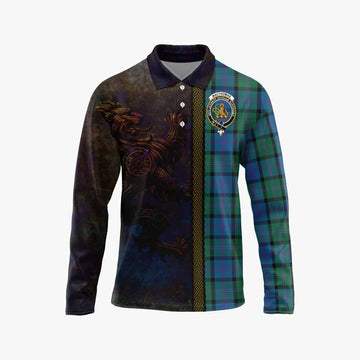 MacThomas (McThomas) Tartan Family Crest Long Sleeve Polo Shirt Alba Gu Brath Be Brave Lion Ancient Style Unisex - Tartan Vibes Clothing