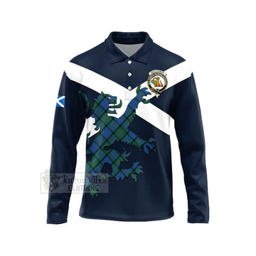 MacThomas (McThomas) Tartan Lion Rampant Long Sleeve Polo Shirt Proudly Display Your Heritage with Alba Gu Brath and Clan Name Unisex - Tartan Vibes Clothing