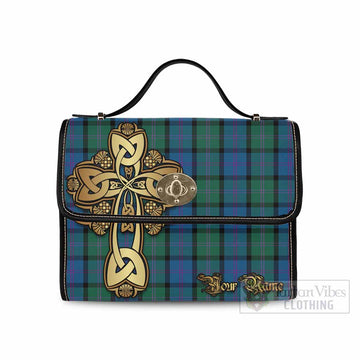 MacThomas (McThomas) Tartan Waterproof Canvas Bag Golden Thistle Celtic Cross Style