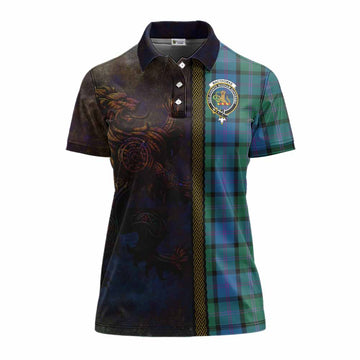 MacThomas (McThomas) Tartan Family Crest Women's Polo Shirt Alba Gu Brath Be Brave Lion Ancient Style Women - Tartan Vibes Clothing