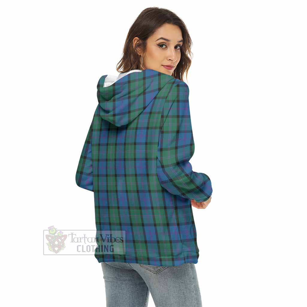 Tartan Vibes Clothing MacThomas (McThomas) Tartan Women's Borg  Half Zip Fleece Hoodie