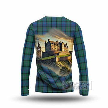 MacThomas (McThomas) Tartan Family Crest Long Sleeve T-Shirt with Scottish Ancient Castle Style - Tartan Vibes Clothing