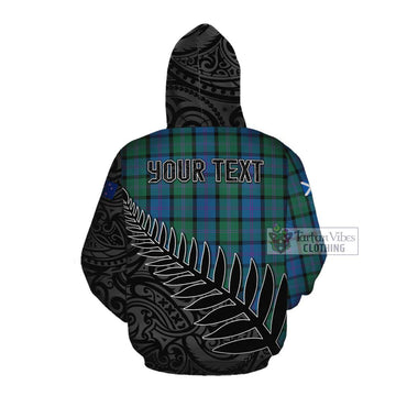 MacThomas (McThomas) Crest Tartan Cotton Hoodie with New Zealand Silver Fern Half Style Pullover Hoodie - Tartan Vibes Clothing