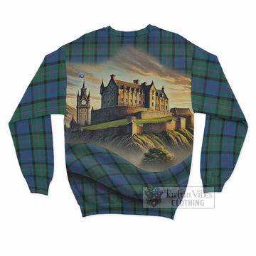 MacThomas (McThomas) Tartan Family Crest Sweatshirt with Scottish Ancient Castle Style - Tartan Vibes Clothing