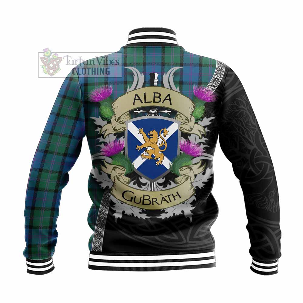 MacThomas (McThomas) Tartan Family Crest Baseball Jacket Lion Rampant Royal Thistle Shield Celtic Inspired - Tartan Vibes Clothing