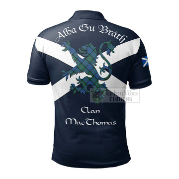 MacThomas (McThomas) Tartan Lion Rampant Polo Shirt Proudly Display Your Heritage with Alba Gu Brath and Clan Name - Tartan Vibes Clothing