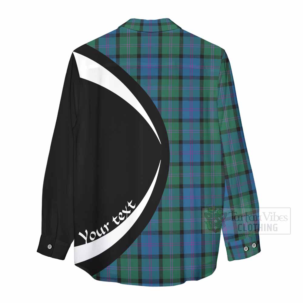 Tartan Vibes Clothing MacThomas (McThomas) Tartan Women's Casual Shirt with Family Crest Circle Style