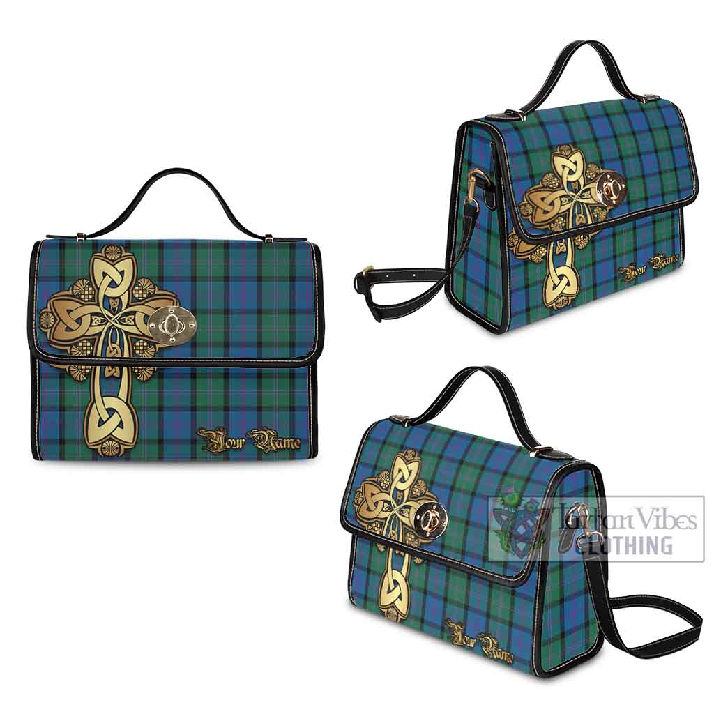 MacThomas (McThomas) Tartan Waterproof Canvas Bag Golden Thistle Celtic Cross Style - Tartan Vibes Clothing