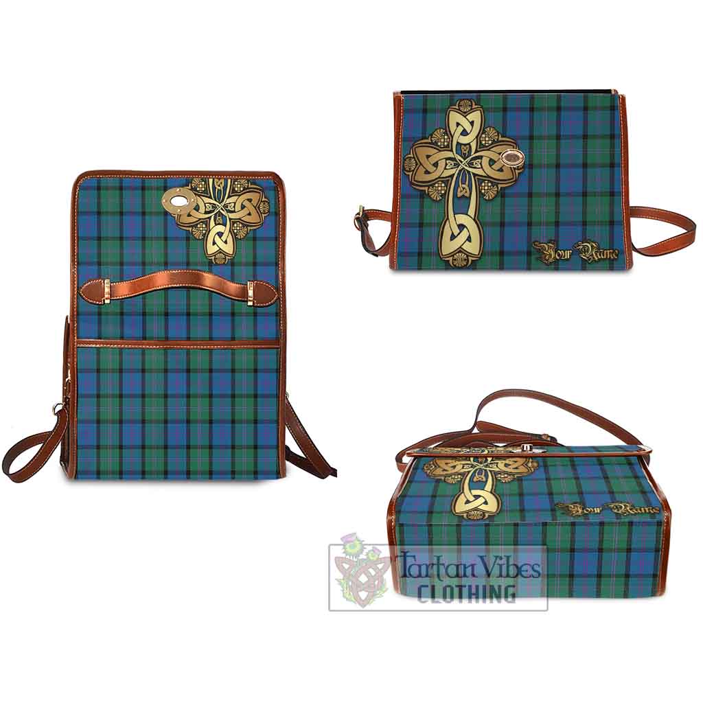 MacThomas (McThomas) Tartan Waterproof Canvas Bag Golden Thistle Celtic Cross Style - Tartan Vibes Clothing