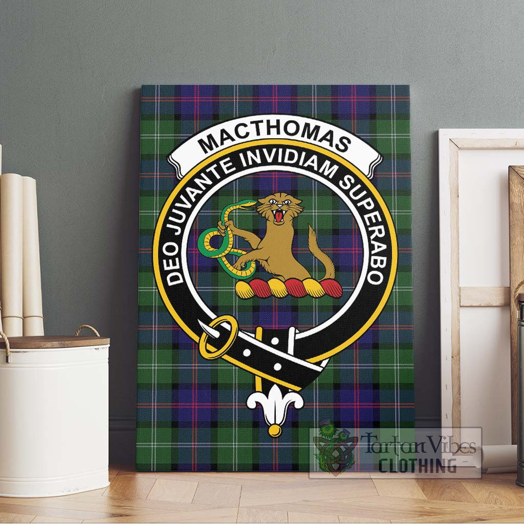 MacThomas Modern Tartan Canvas Print Wall Art with Family Crest Without Frame - Tartan Vibes Clothing