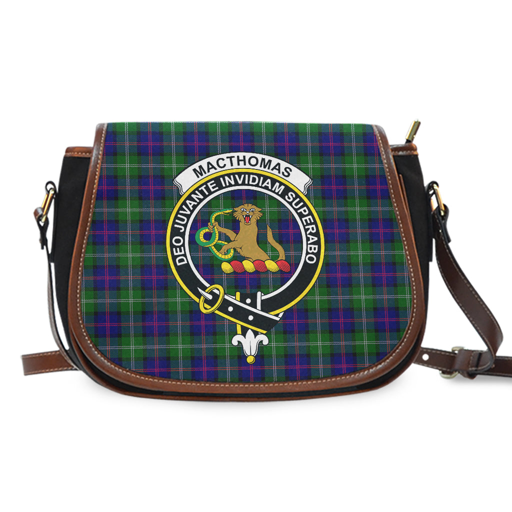 MacThomas Modern Tartan Saddle Bag with Family Crest - Tartan Vibes Clothing