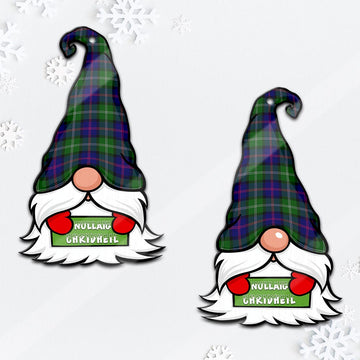 MacThomas Modern Gnome Christmas Ornament with His Tartan Christmas Hat