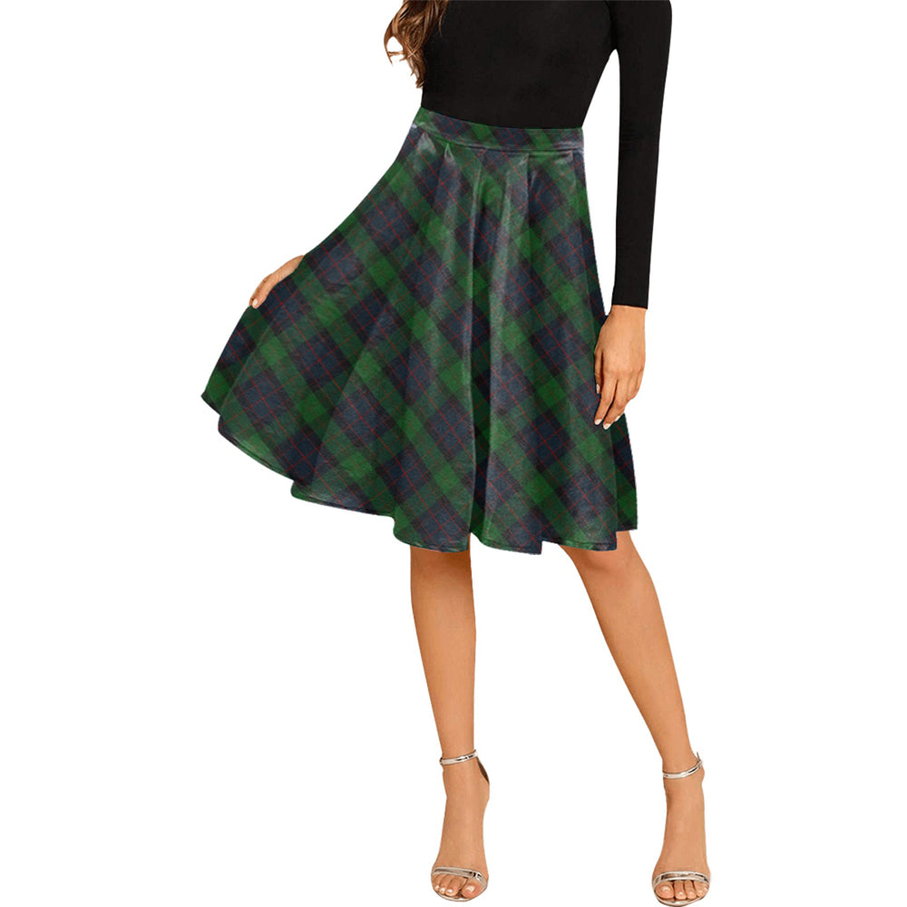 MacWilliam (McWilliam) Tartan Melete Pleated Midi Skirt Cross Style Female - Tartan Vibes Clothing