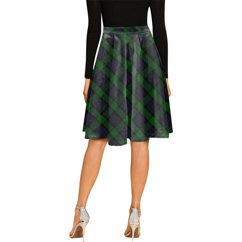 MacWilliam (McWilliam) Tartan Melete Pleated Midi Skirt Cross Style - Tartan Vibes Clothing