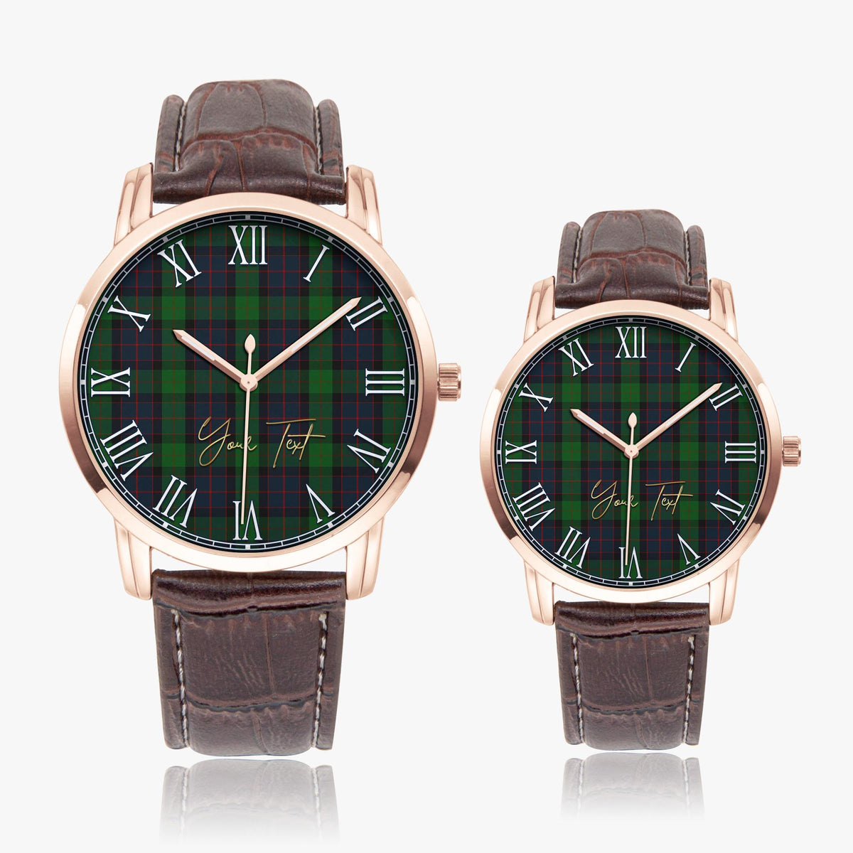 MacWilliam (McWilliam) Tartan Personalized Your Text Leather Trap Quartz Watch - Tartan Vibes Clothing