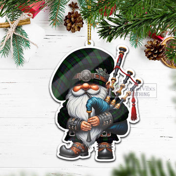 MacWilliam (McWilliam) Tartan Bagpiper Gnome Christmas Ornament