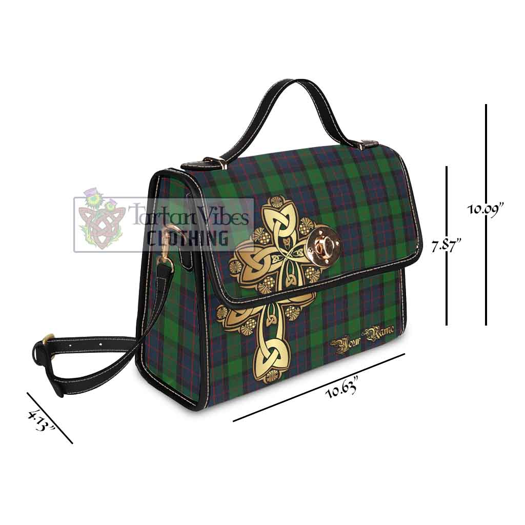 MacWilliam (McWilliam) Tartan Waterproof Canvas Bag Golden Thistle Celtic Cross Style - Tartan Vibes Clothing