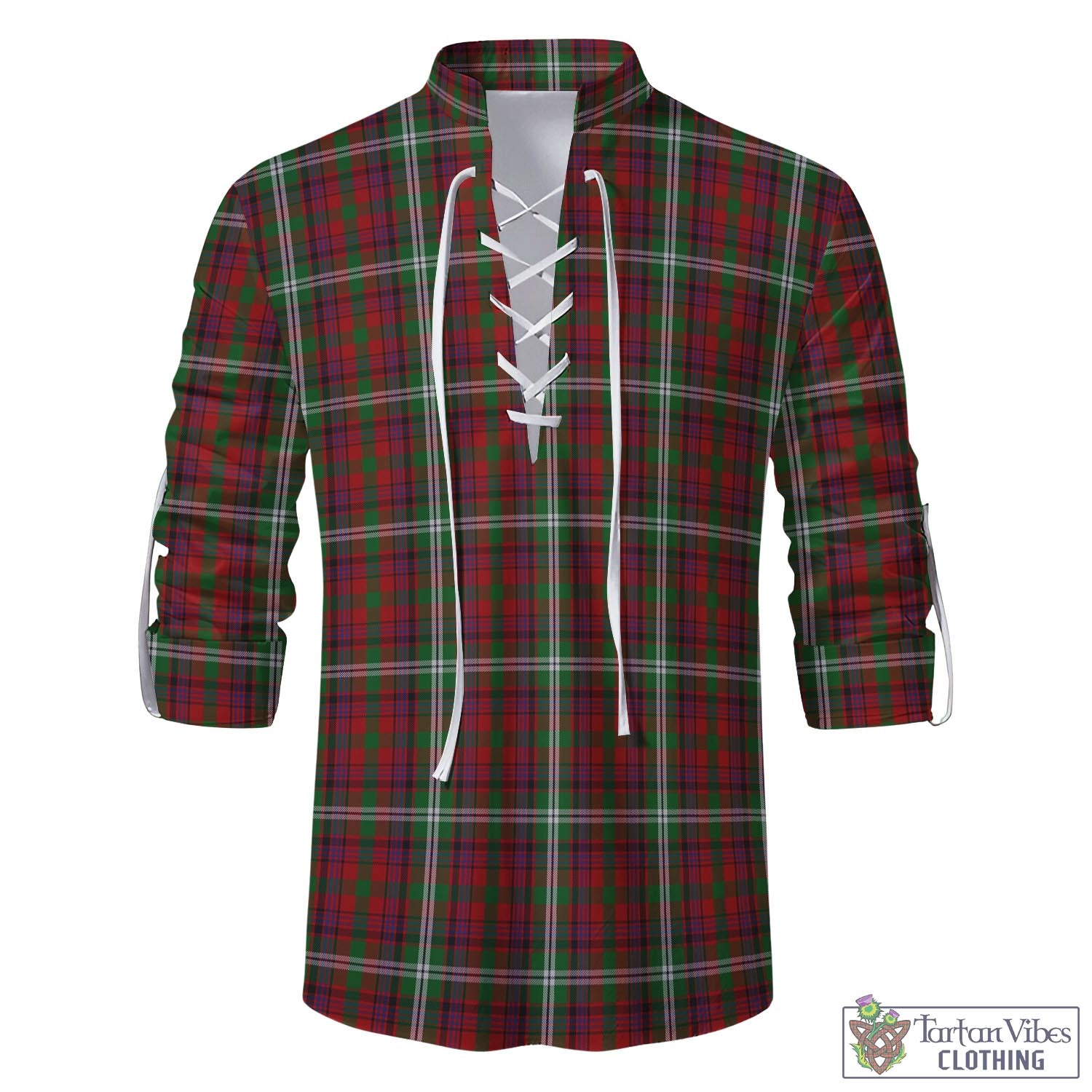 Tartan Vibes Clothing Maguire Tartan Men's Scottish Traditional Jacobite Ghillie Kilt Shirt