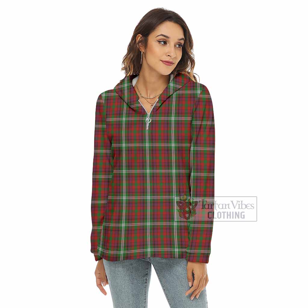 McGuire Tartan Women's Borg Fleece Hoodie with Half Zip - Tartan Vibes Clothing