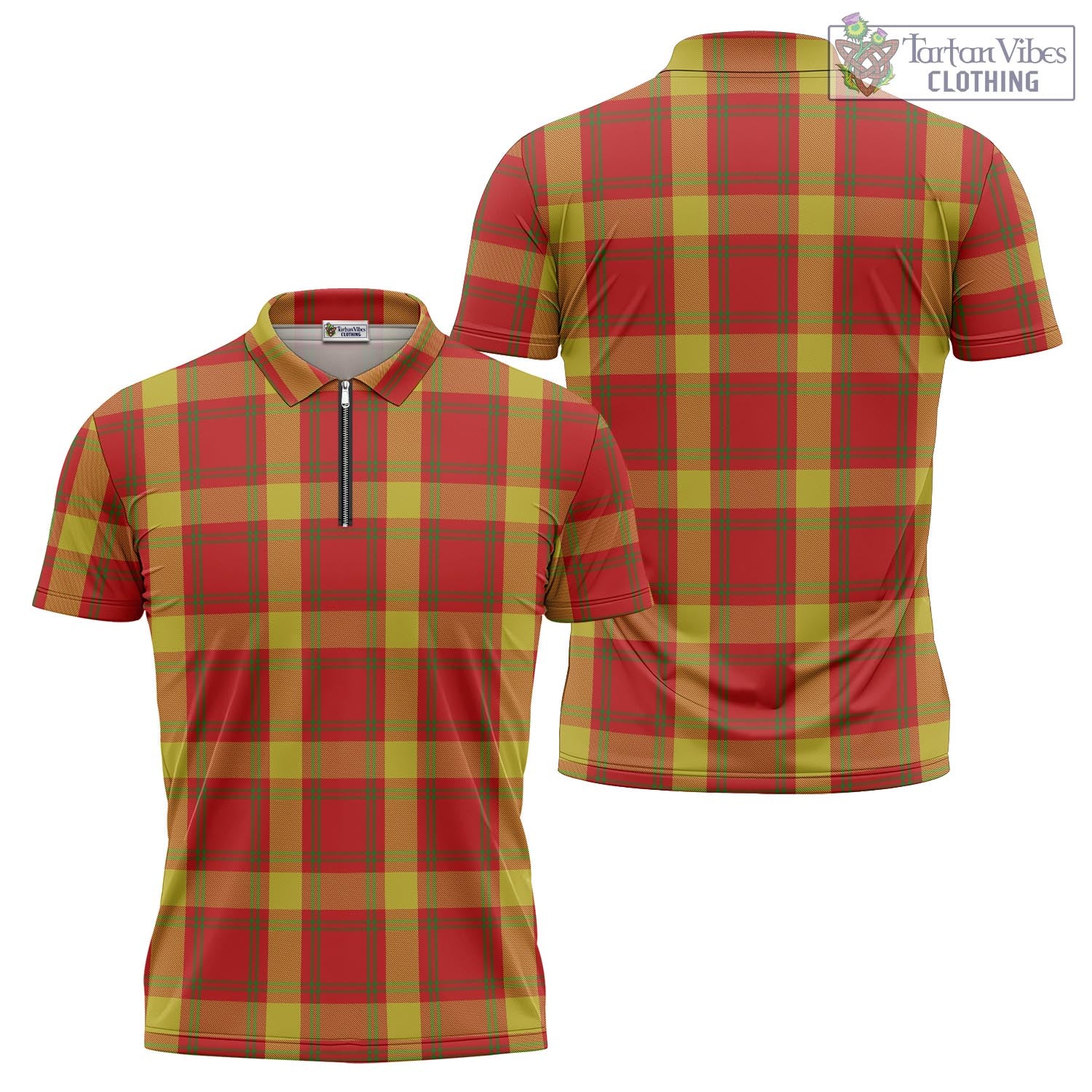 Tartan Vibes Clothing Maguire Modern Tartan Zipper Polo Shirt