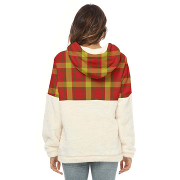 Maguire Modern Tartan Women's Borg Fleece Hoodie With Half Zip