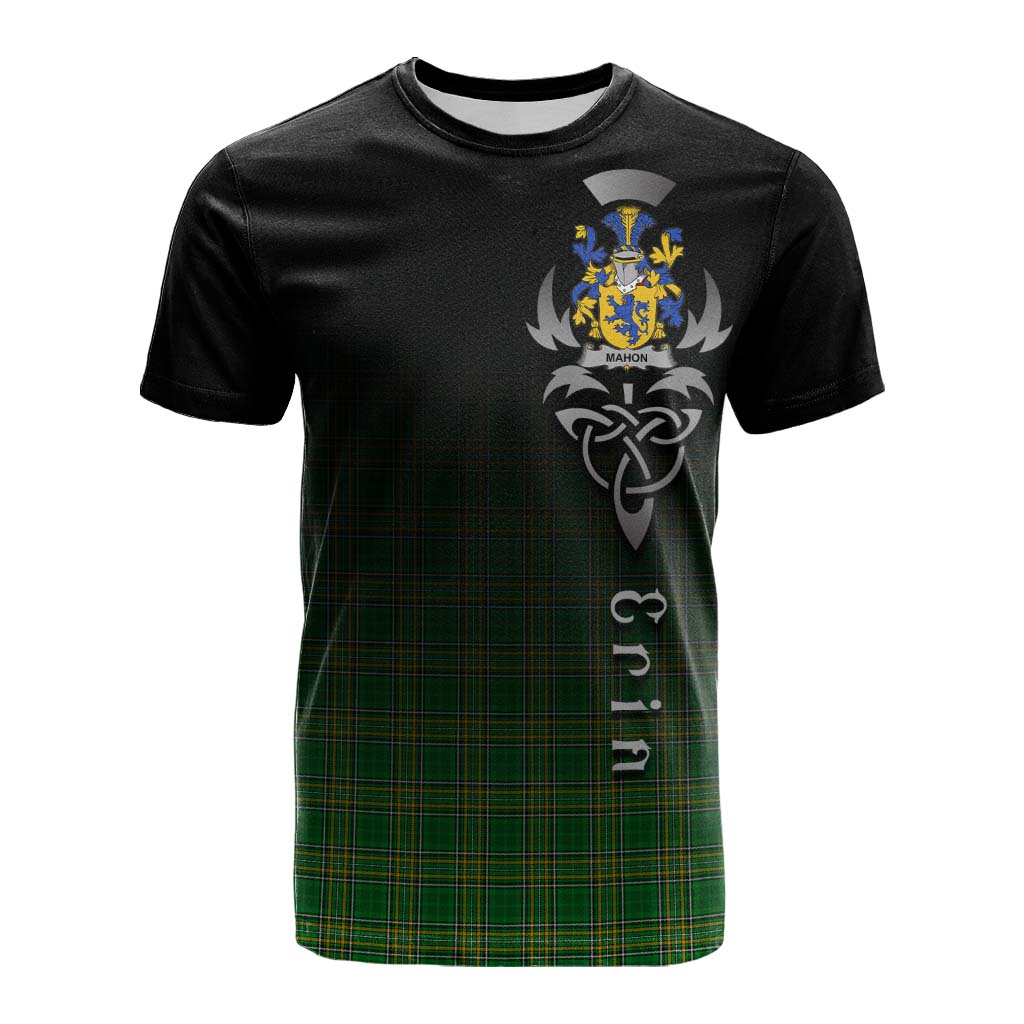 Mahon Irish Clan Cotton T-shirt with Coat of Arms Erin Go Bragh Celtic Inspired Kid's Shirt - Tartan Vibes Clothing