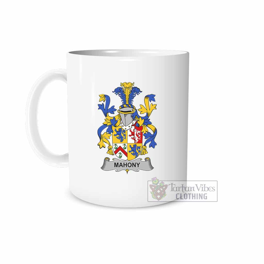 Mahony Irish Clan Coat of Arms Ceramic Mug White - 2D-tartanvibesclothing