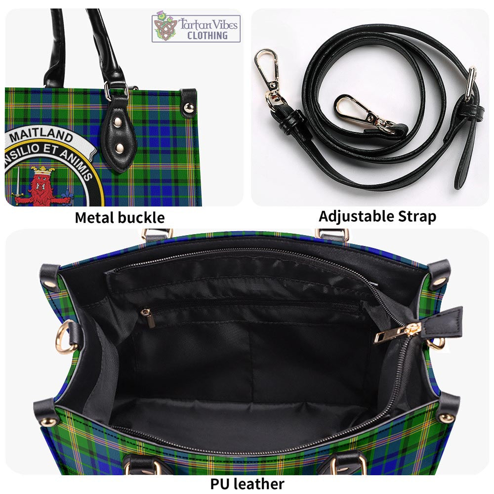 Tartan Vibes Clothing Maitland Tartan Luxury Leather Handbags with Family Crest