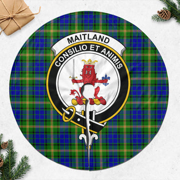 Maitland Tartan Christmas Tree Skirt with Family Crest