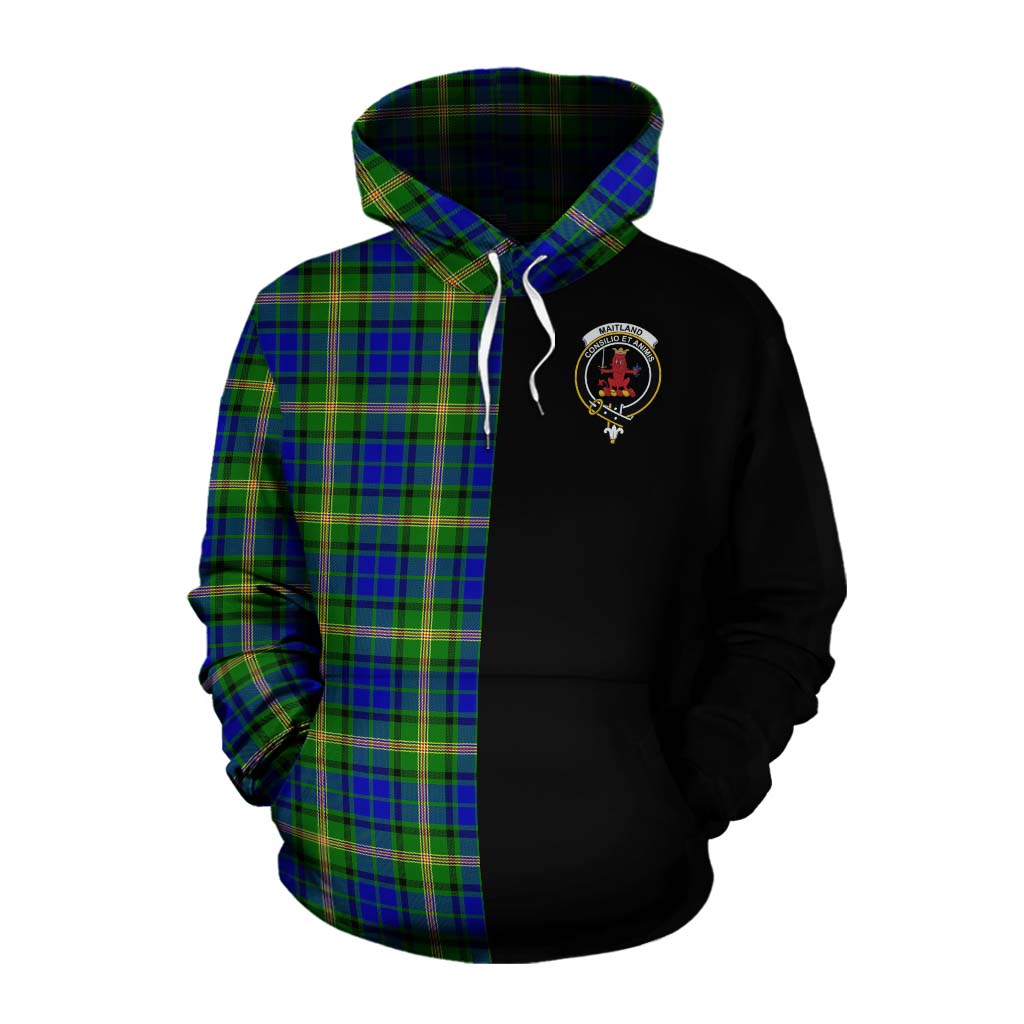 Tartan Vibes Clothing Maitland Tartan Cotton Hoodie with Family Crest and Half Of Me Style