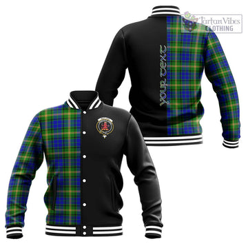 Maitland Tartan Baseball Jacket with Family Crest and Half Of Me Style