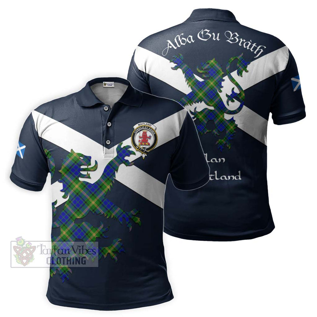 Tartan Vibes Clothing Maitland Tartan Lion Rampant Polo Shirt – Proudly Display Your Heritage with Alba Gu Brath and Clan Name