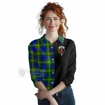 Maitland Tartan Women's Casual Shirt with Family Crest and Half Of Me Style