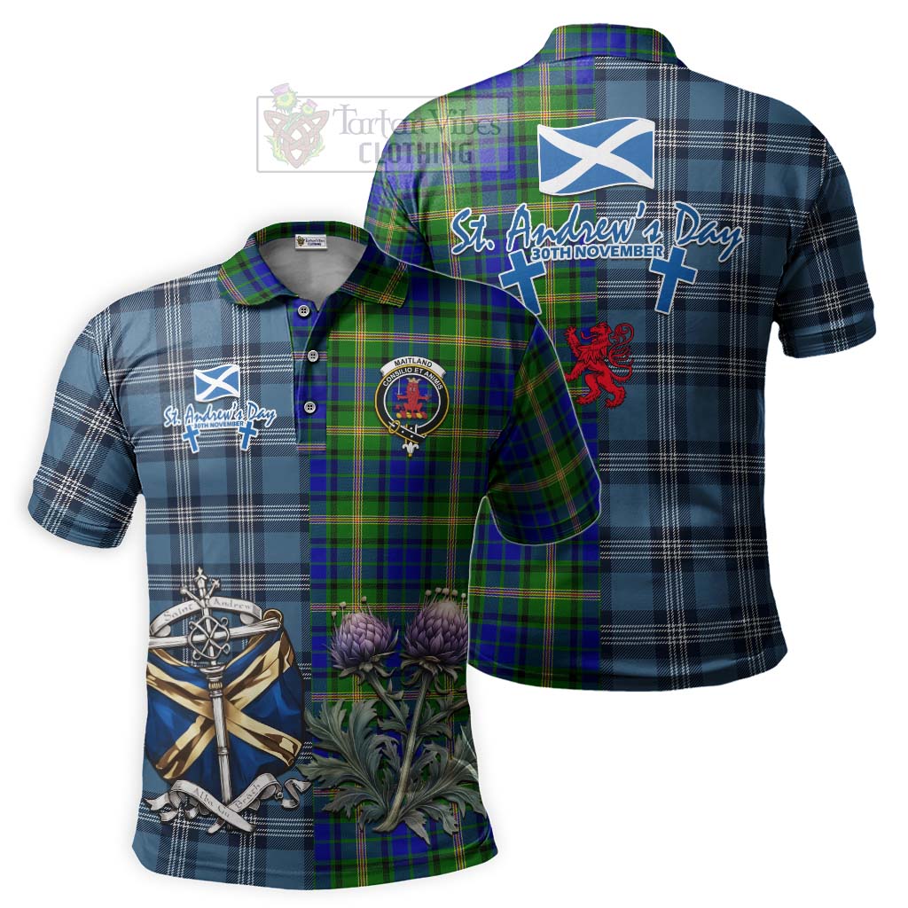 Tartan Vibes Clothing Maitland Tartan Polo Shirt Happy St. Andrew's Day Half Tartan Style