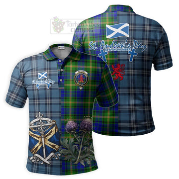 Maitland Tartan Polo Shirt Happy St. Andrew's Day Half Tartan Style