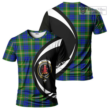 Maitland Tartan T-Shirt with Family Crest Circle Style