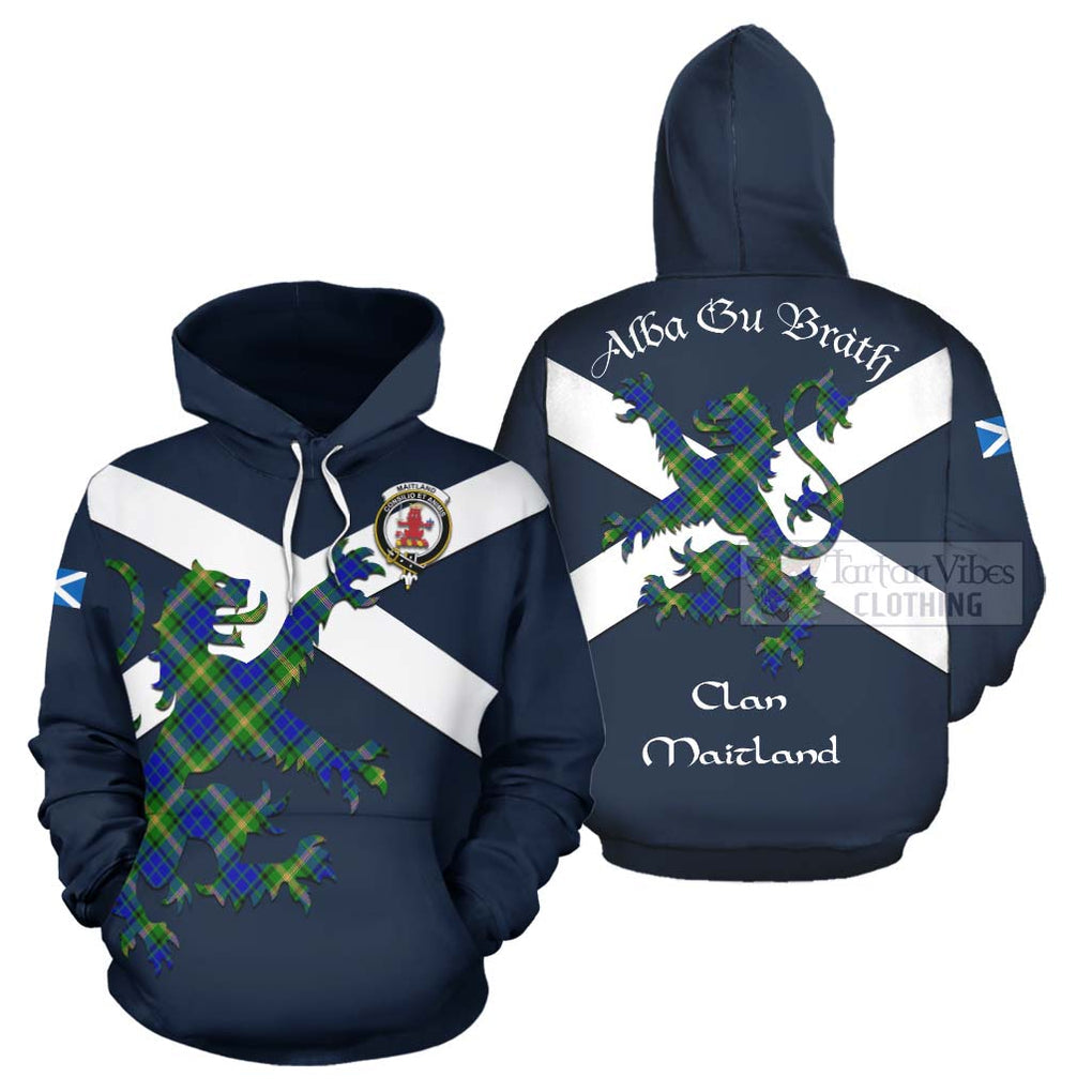 Tartan Vibes Clothing Maitland Tartan Lion Rampant Hoodie – Proudly Display Your Heritage with Alba Gu Brath and Clan Name