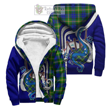 Maitland Tartan Sherpa Hoodie with Epic Bagpipe Style