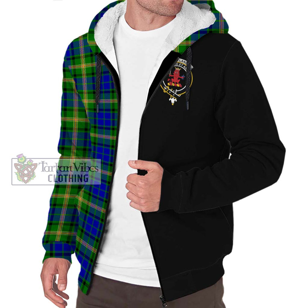 Maitland Tartan Sherpa Hoodie with Family Crest and Half Of Me Style Unisex S - Tartanvibesclothing Shop