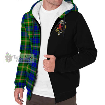 Maitland Tartan Sherpa Hoodie with Family Crest and Half Of Me Style