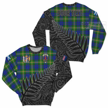 Maitland Crest Tartan Sweatshirt with New Zealand Silver Fern Half Style