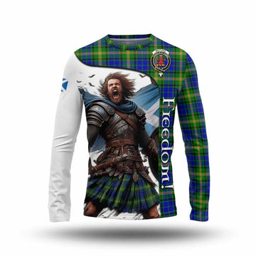 Maitland Crest Tartan Long Sleeve T-Shirt Inspired by the Freedom of Scottish Warrior